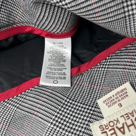 NWT MICHAEL Michael Kors plaid mini career pencil skirt Sz 6 - Picture 3 of 5